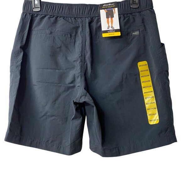 Eddie Bauer Mens Ripstop‎ Tech Shorts Medium Elastic Waist Nylon Md  NWT - Picture 6 of 8